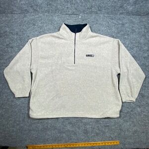 Big Dogs Vintage Quarter Zip Fleece Pullover Oatmeal Heather Mens 3XL